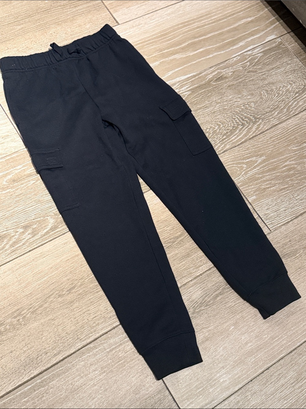The Children's Place Black Cargo Jogger Sweatpants (A)